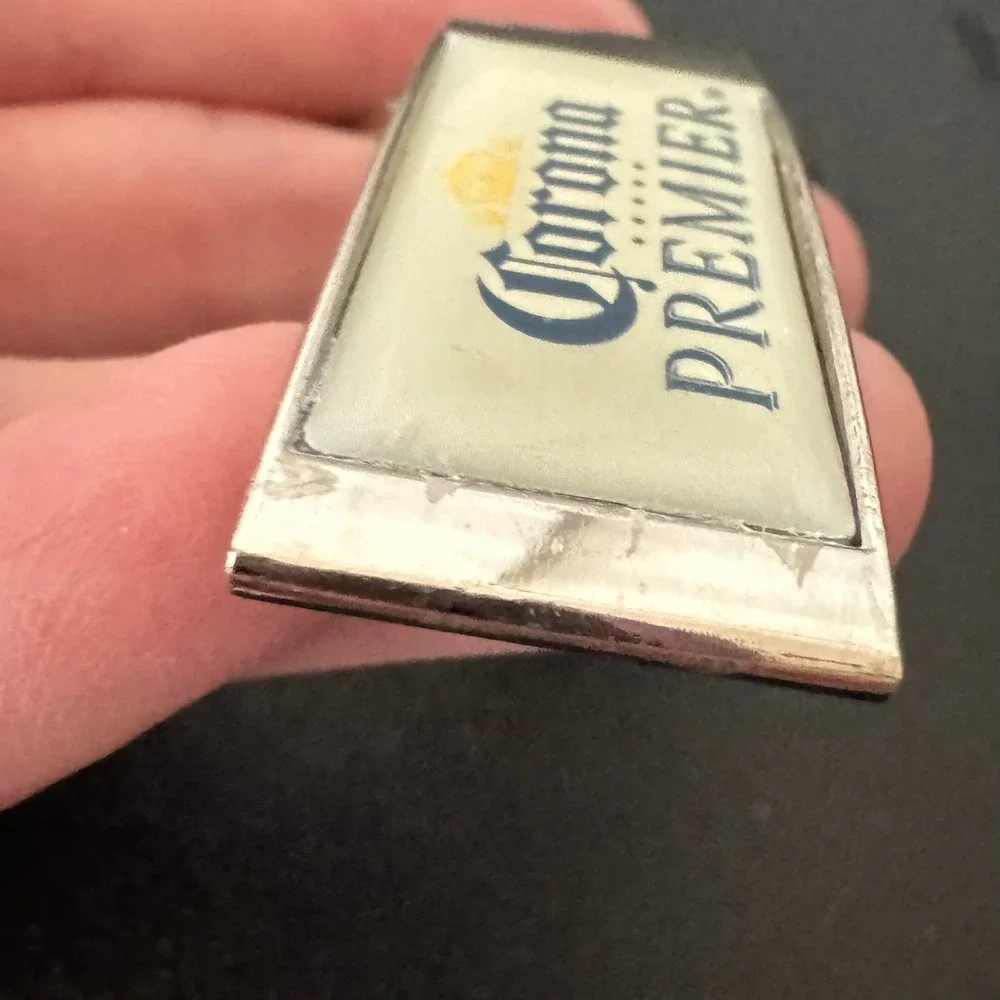 Corona Premier Keychain‎ Metal Silver Tone Ring Beer Bar Promo Gift